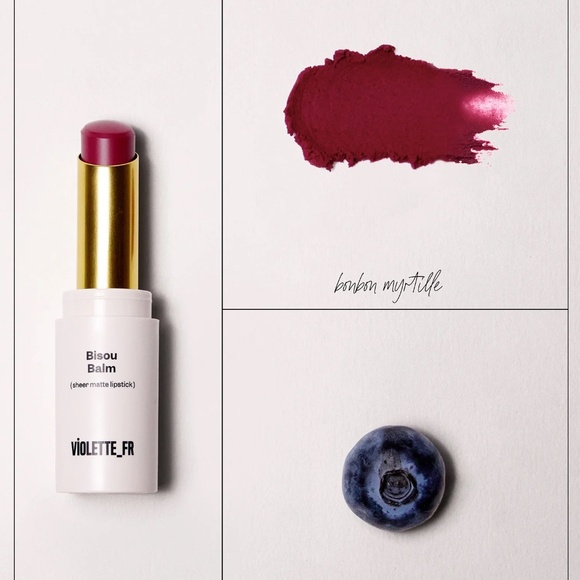 Bisou Balm Bonbon Myrtille  Sheer Matte Lipstick  NEW UNUSED BOXED - Picture 2 of 5